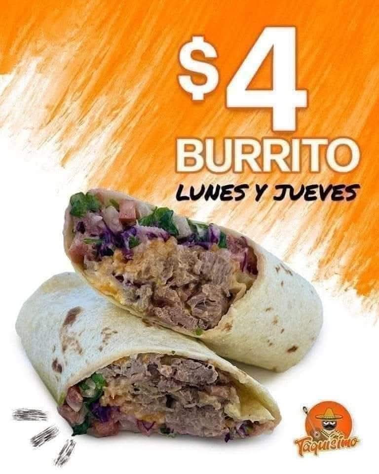 Burritos a 4 dolares